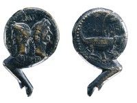 Moneda romana con forma de Jamón Ibérico